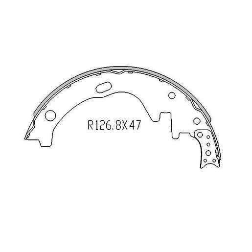 RDA Brake Shoe Set Rear - R1584
