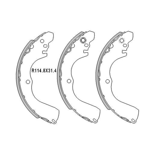 RDA Brake Shoe Set Rear - R2011