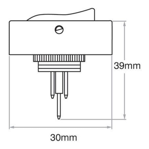 OEX Rocker Switch On/Off SPST 12V Red Illuminated (Contacts Rated 30A @ 12V) - ACX3797