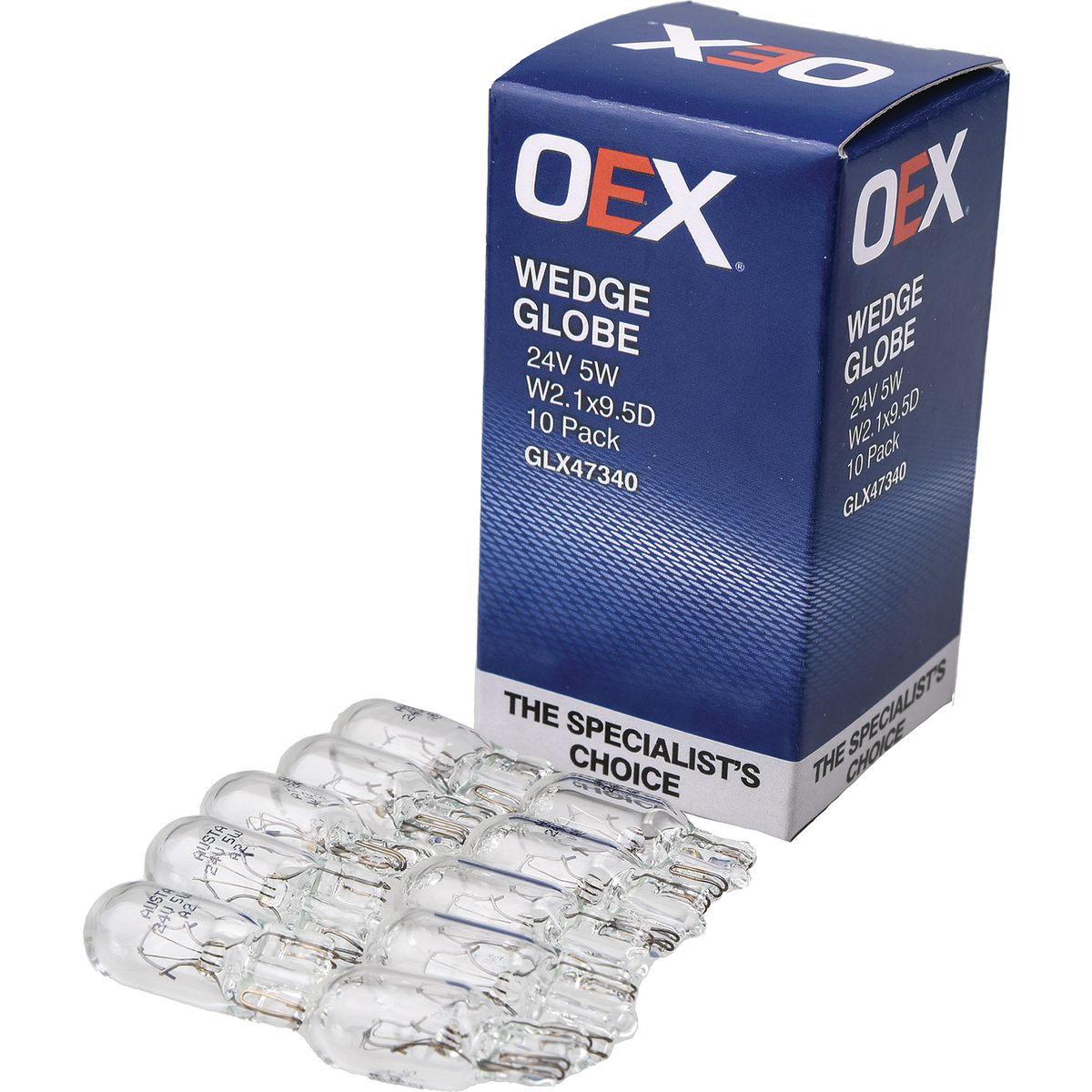 OEX Wedge Globe 24V 5W Standard - 10 Pce - GLX47340