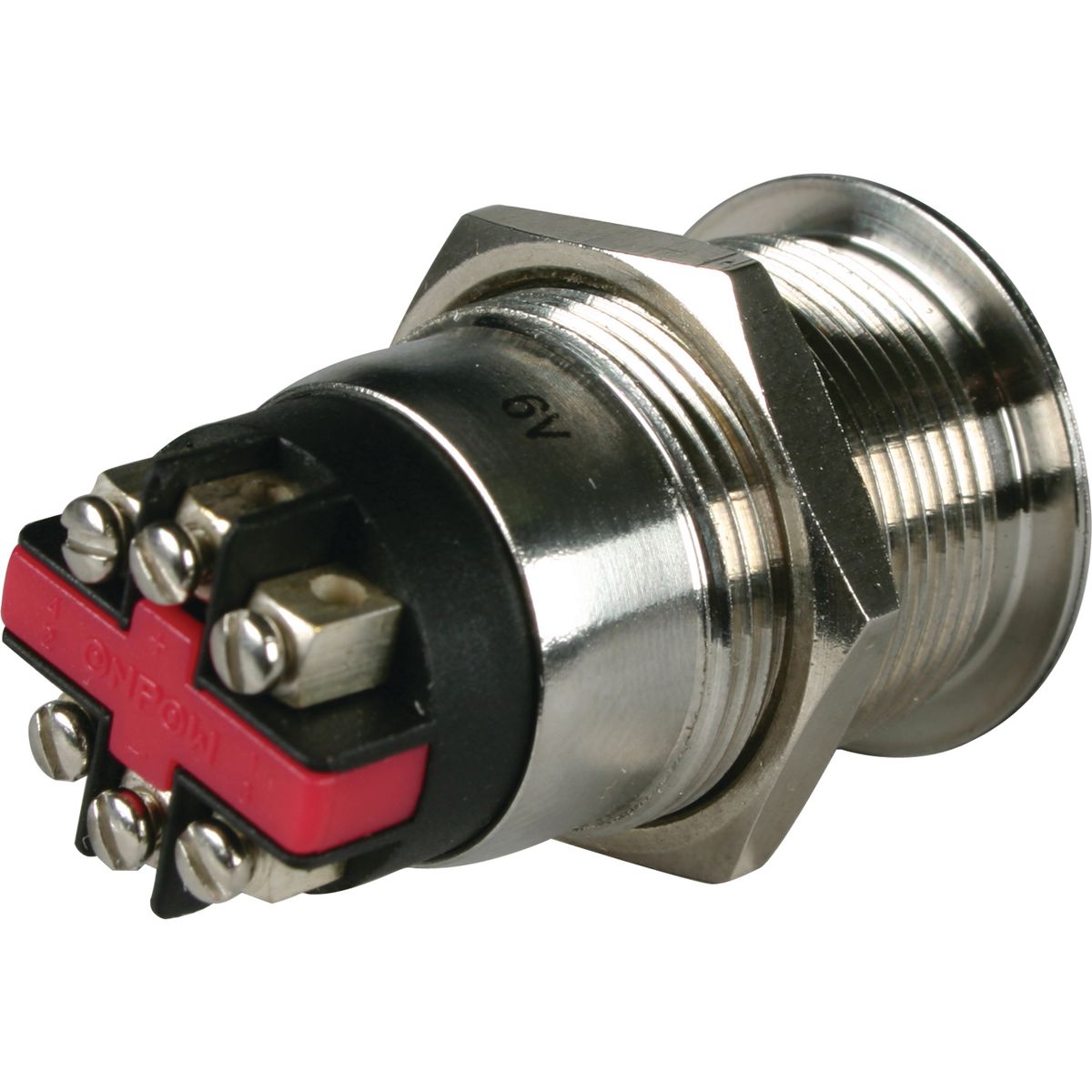 OEX Push Button Switch On/Off SPST 12V Red Illuminated (Contacts Rated 5A @ 12V) - ACX3690BL