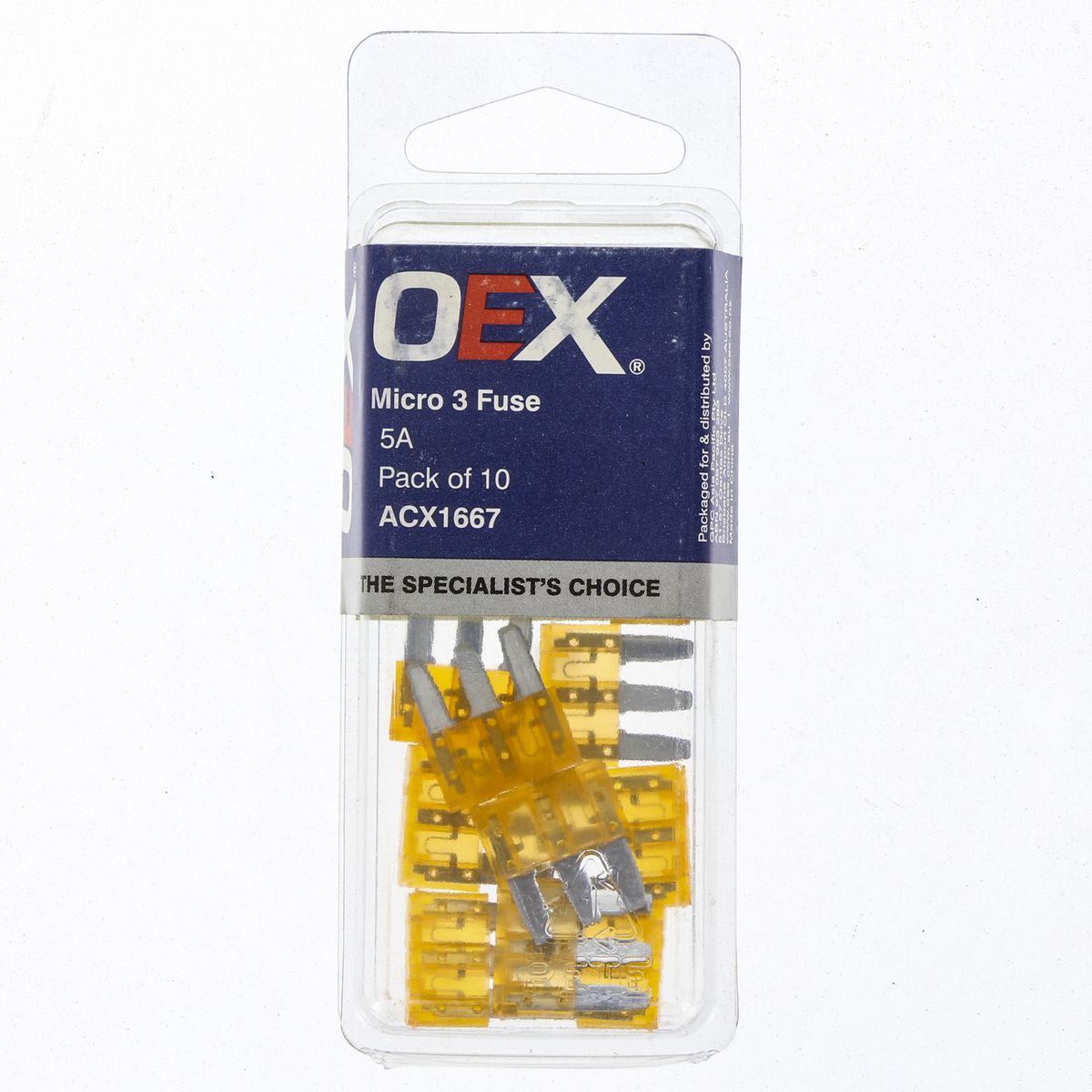 OEX Fuse Micro 3-Blade 5A Tan (Pack of 10) - ACX1667