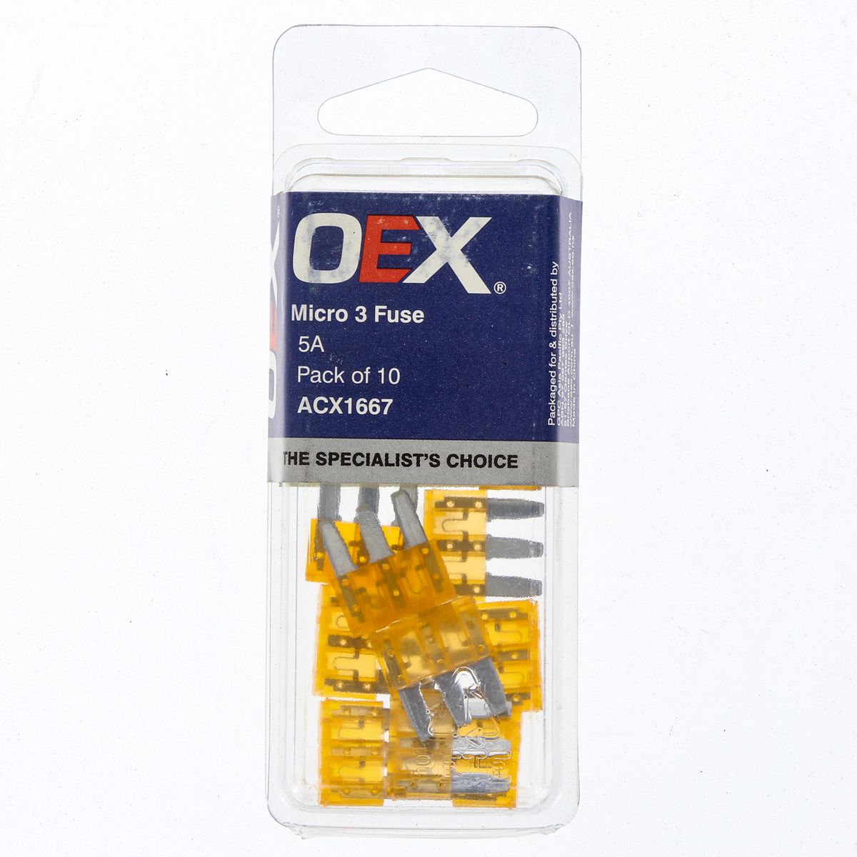 OEX Fuse Micro 3-Blade 5A Tan (Pack of 10) - ACX1667