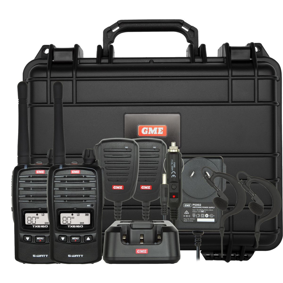 GME UHF CB Handheld Radio 1 and 5 Watt IP67 - TX6160X