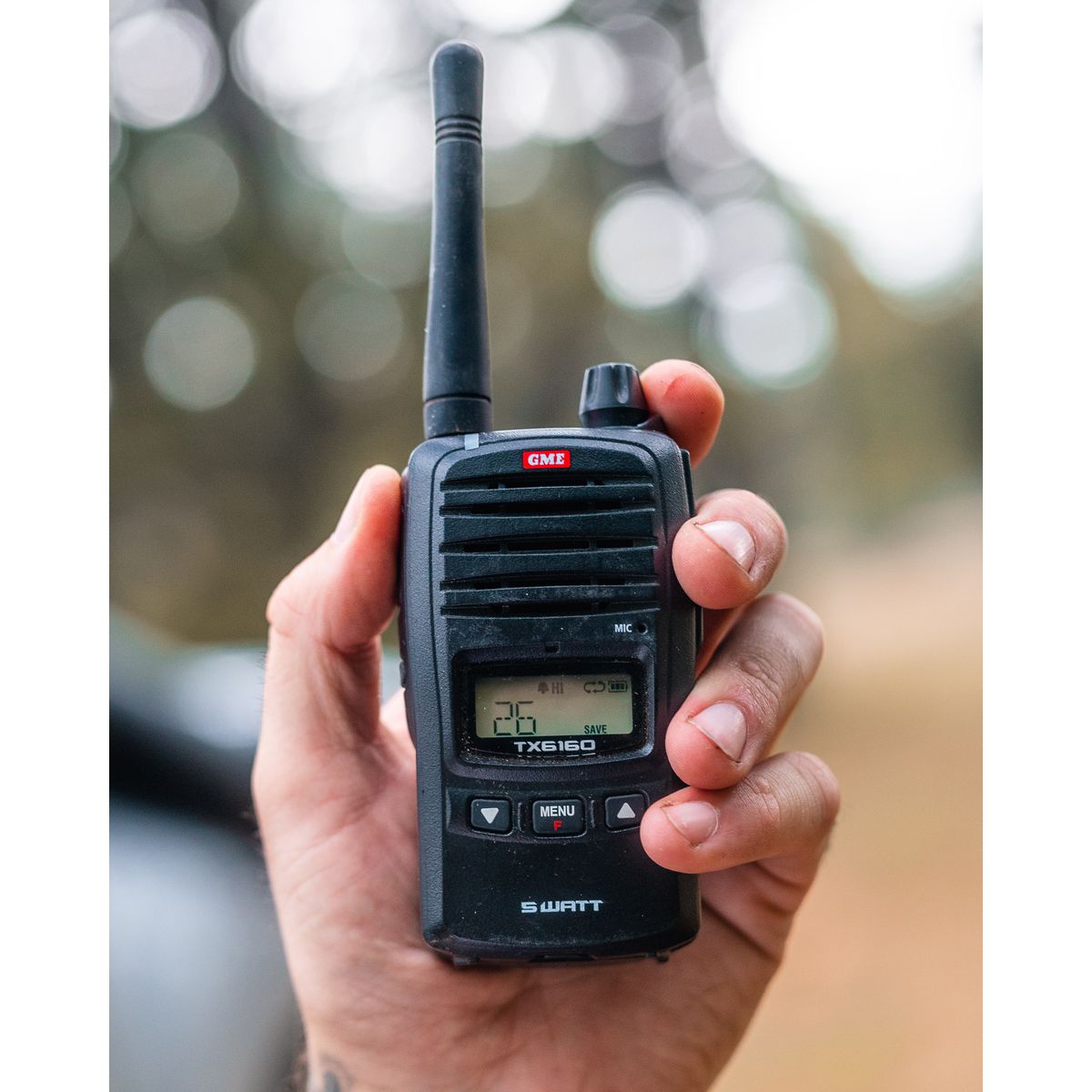 GME UHF CB Handheld Radio 1 and 5 Watt IP67 - TX6160X