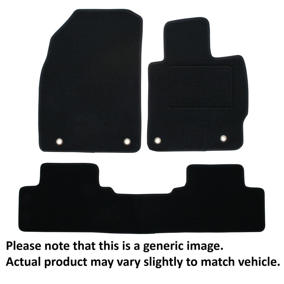 Sunland Car Floor Mats - Black 3 Piece Mat Blk 3Pce Pajero Vrx Lwb -Nt/W - TPM32013