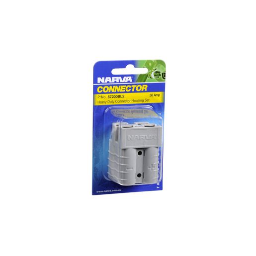 Narva Grey 50 Amp Connectors With Contacts 2 Pack - 57200BL2
