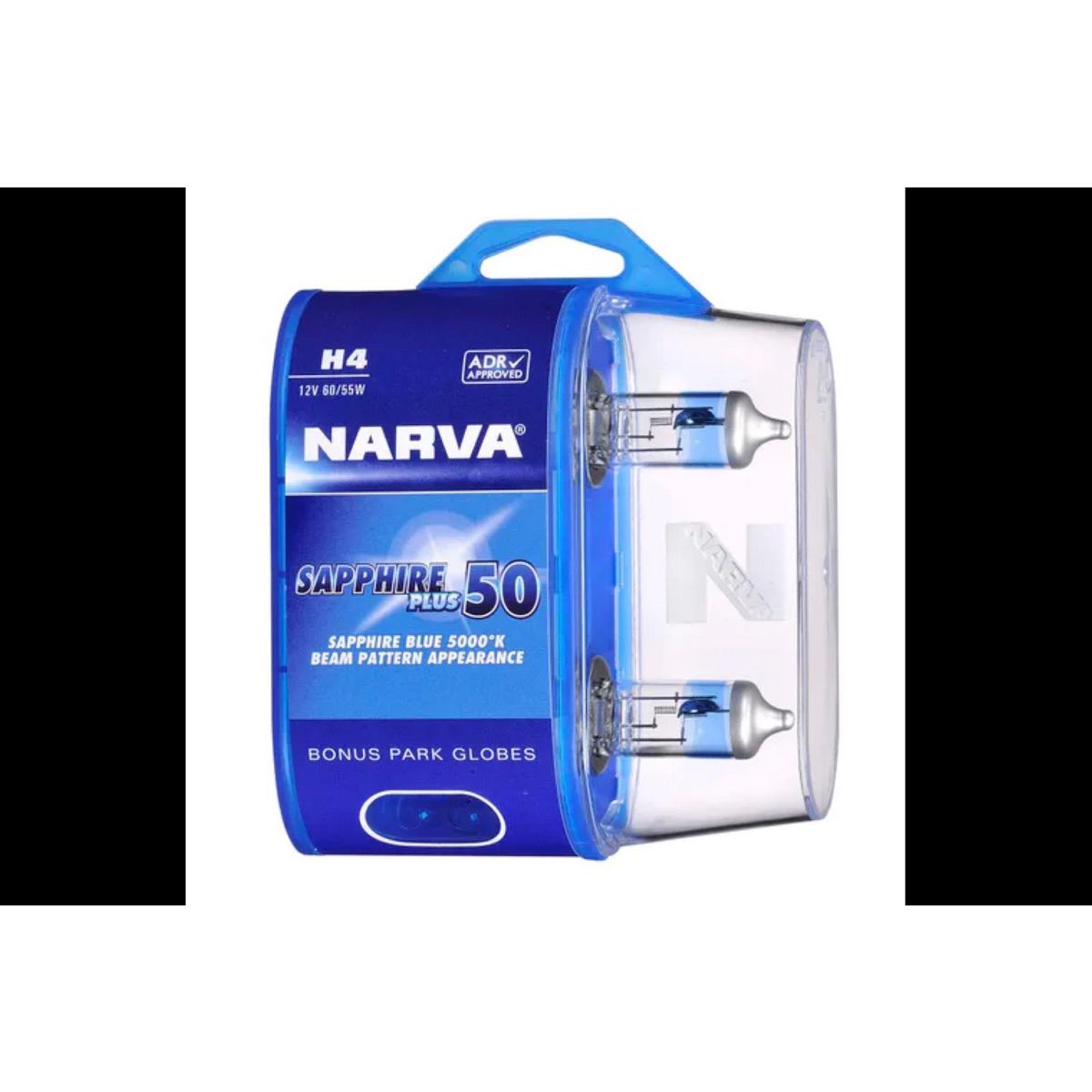 Narva H4 12V 60/55W Sapphire Plus 50 Globe - 48522BL2