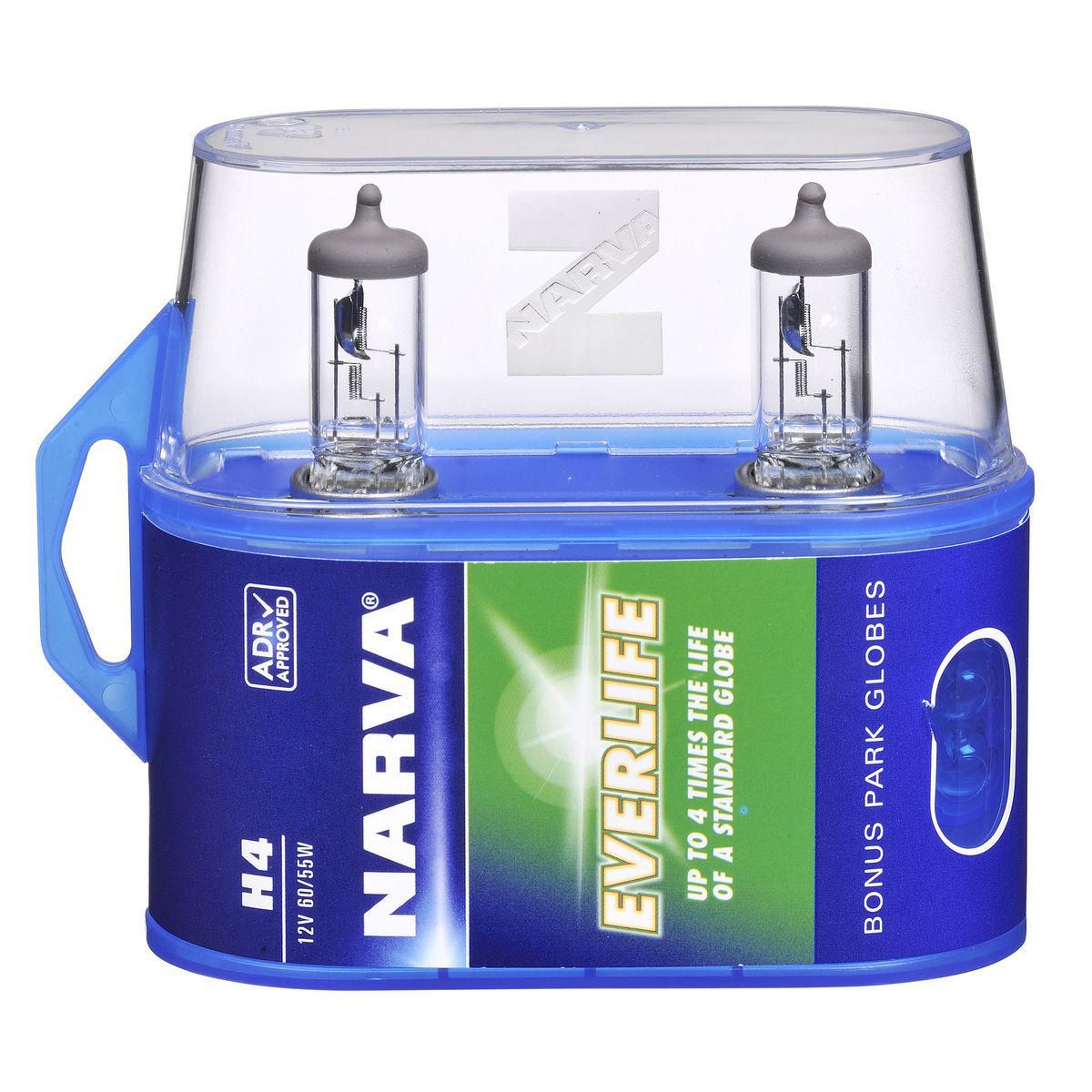 Narva H4 60/55W Everlife 12V 55W 2 Pce - 48889BL2