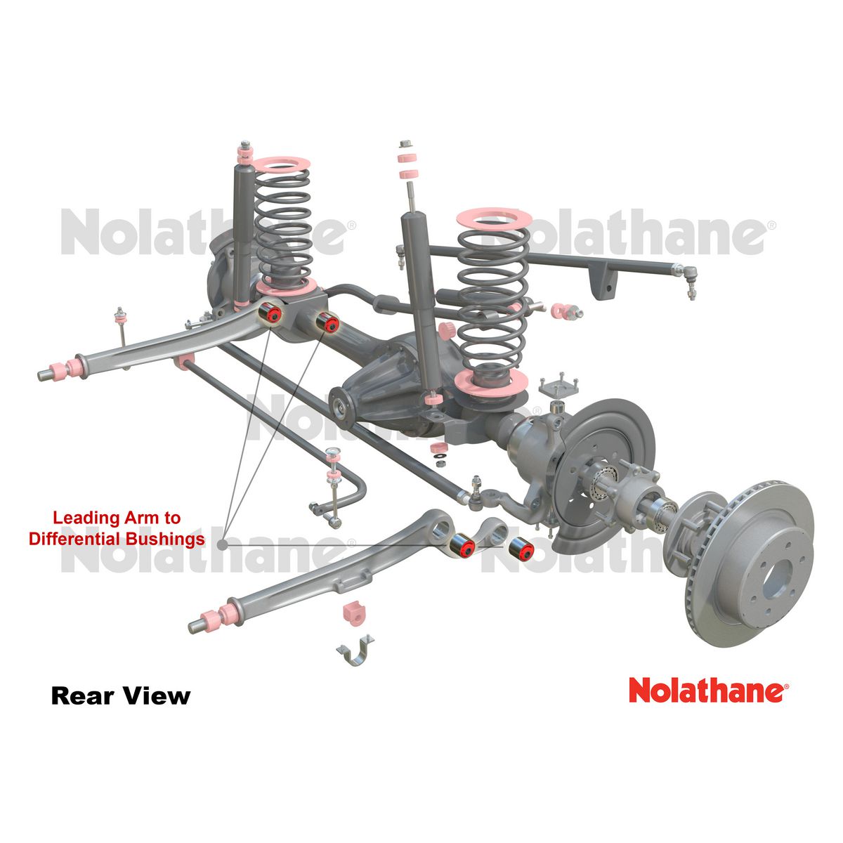 Nolathane Front Leading Arm To Diff Bushing Kit - 45709