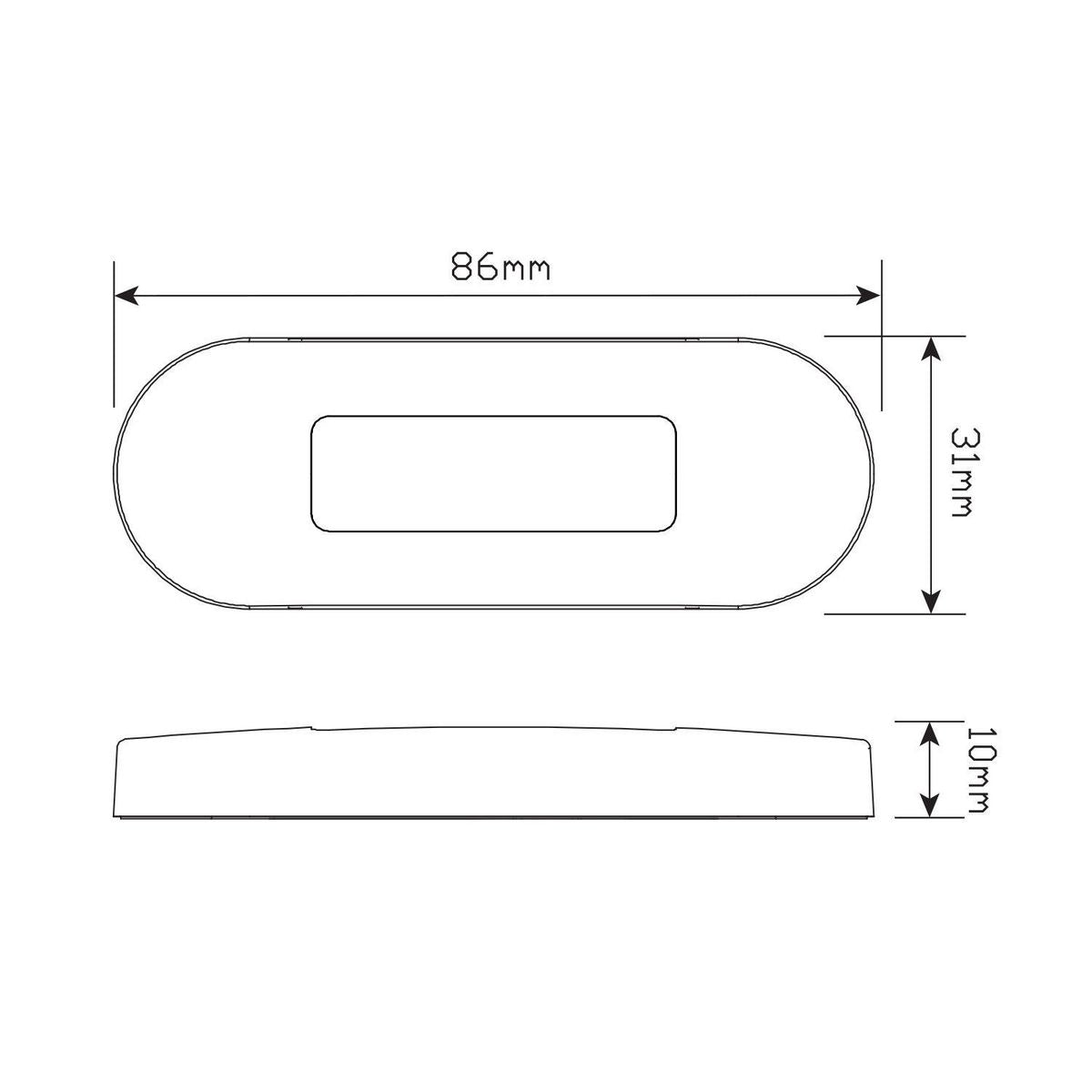 LED Autolamps LED Front Marker Light 12-24V Ss Bezel - 86WMB