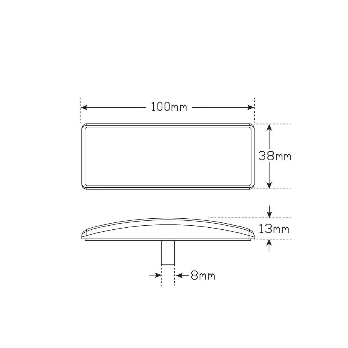 LED Autolamps 12/24V Amber Side Marker With In Built Reflector - EU38AMHD