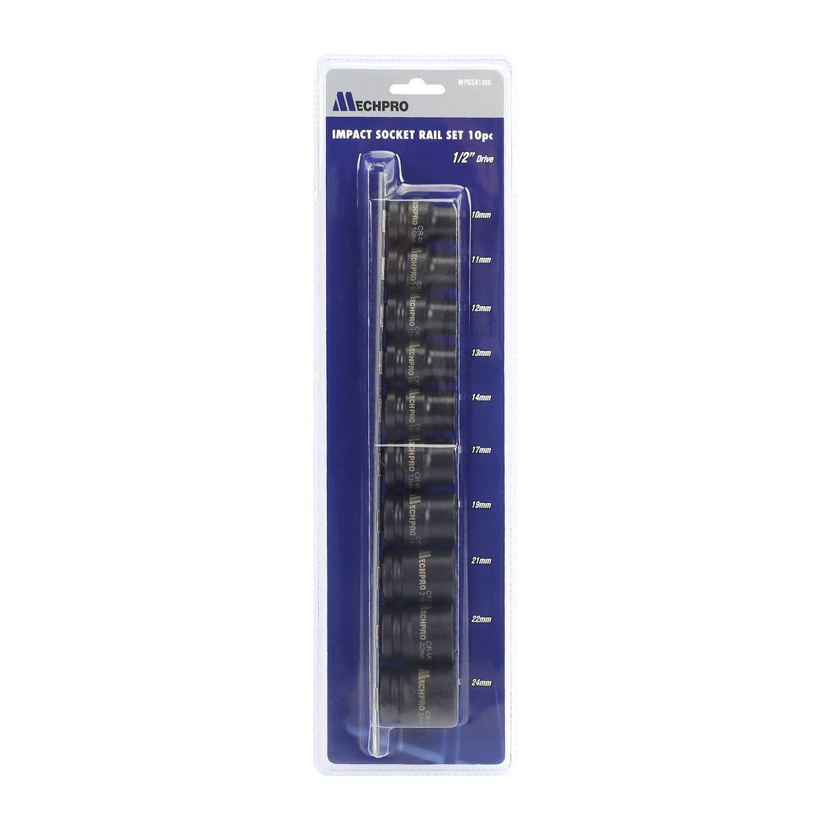 Mechpro Blue Impact Socket Set Metric 1/2In Drive 10pc - MPBSK138K