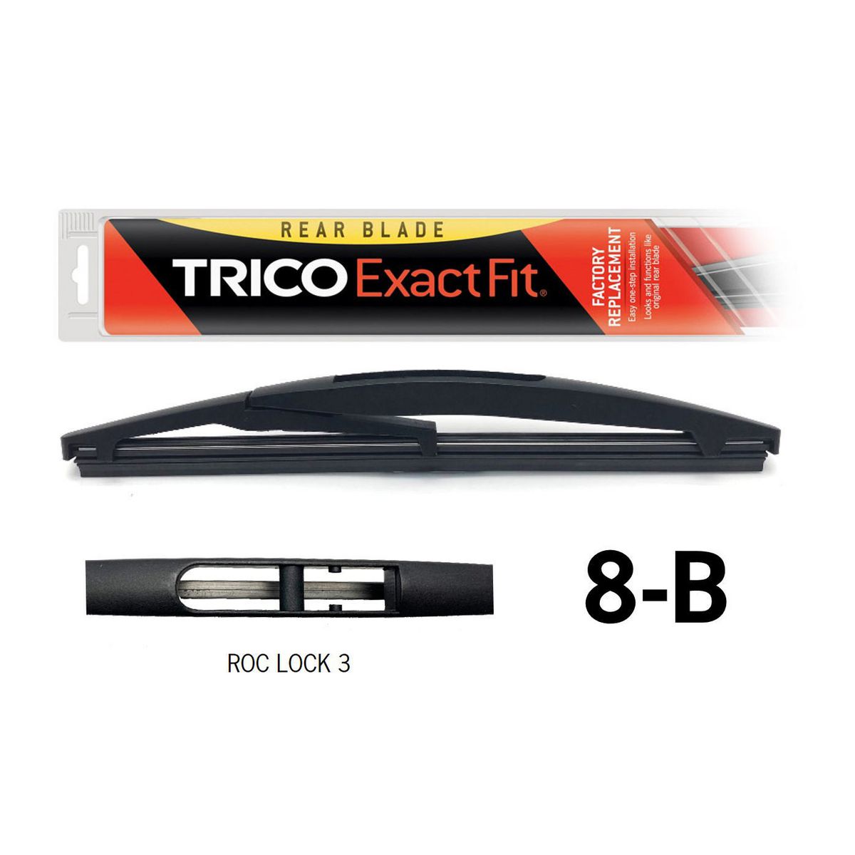 Trico Wiper Blade Exact Fit Rear 200mm - 8-B