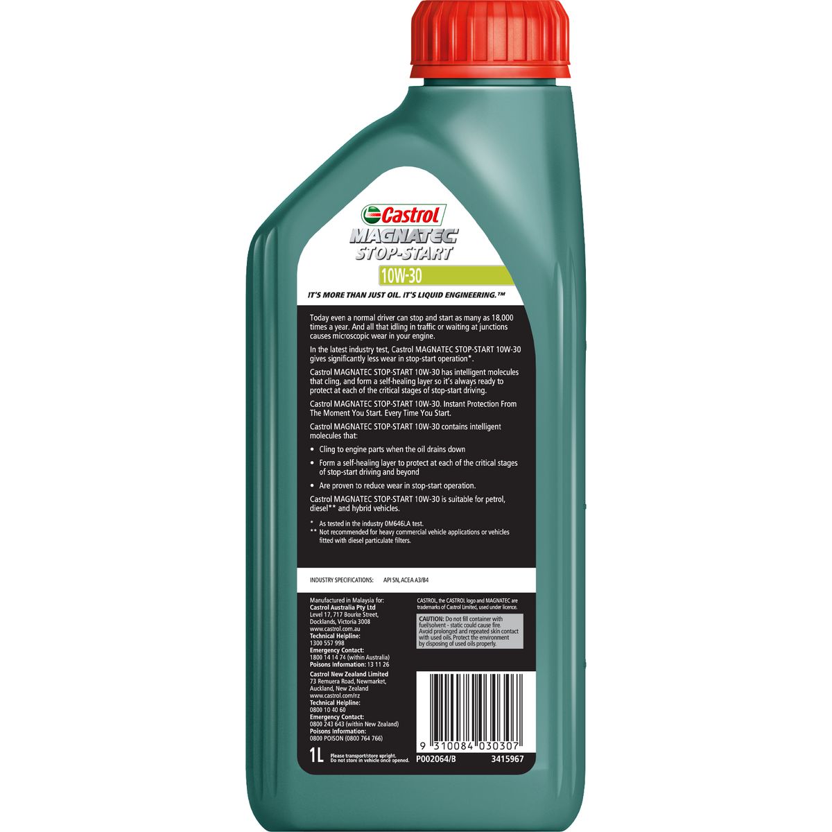 Castrol MAGNATEC 10W-30 Stop Start Engine Oil 1L - 3415967