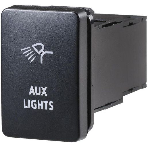Narva Toyota OE Style Switch Off/On SPDT 12V Blue LED Illuminated Aux Lights Symbol - 63306BL