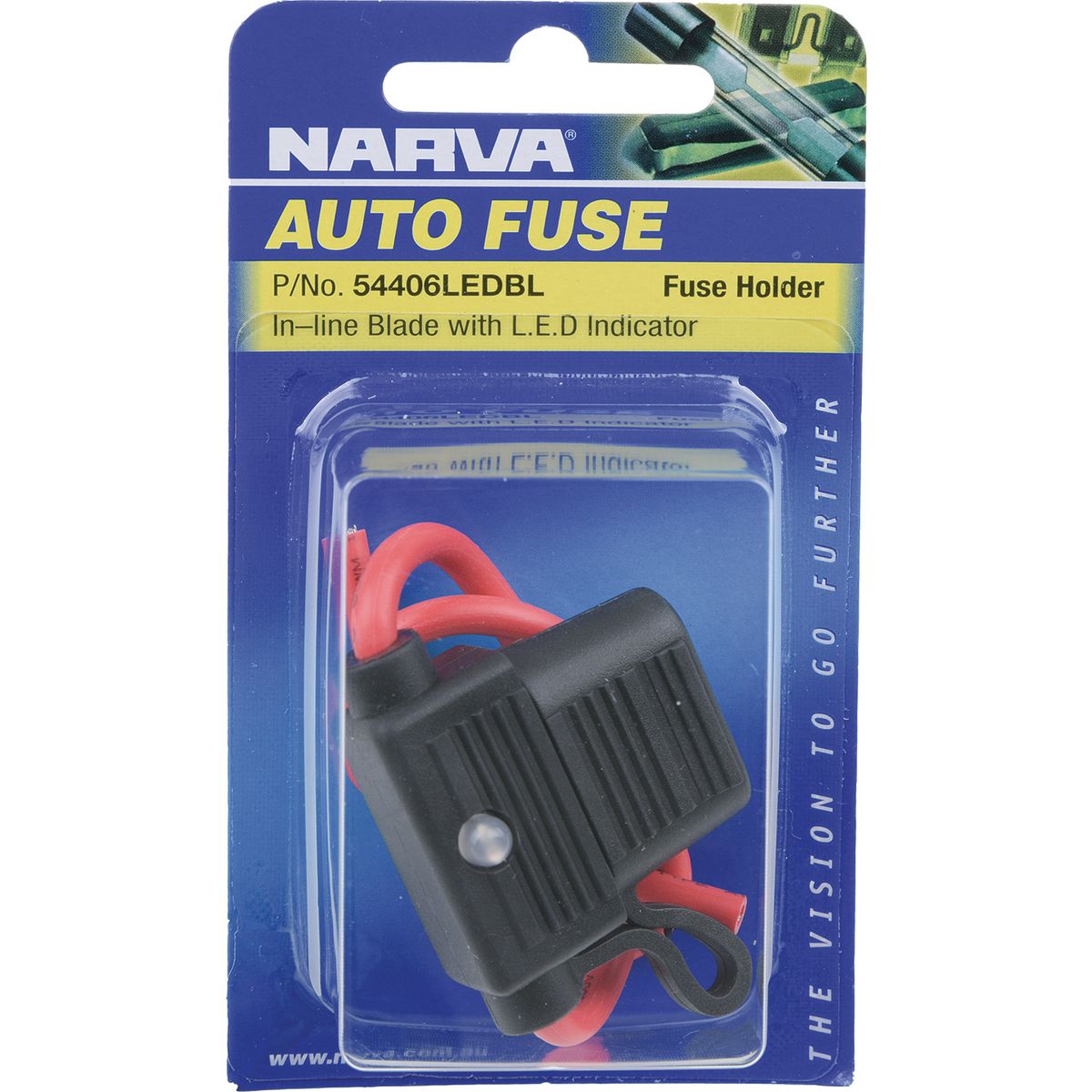 Narva In Line Standard Blade Fuse Holder 1 Way 30A - 54406LEDBL
