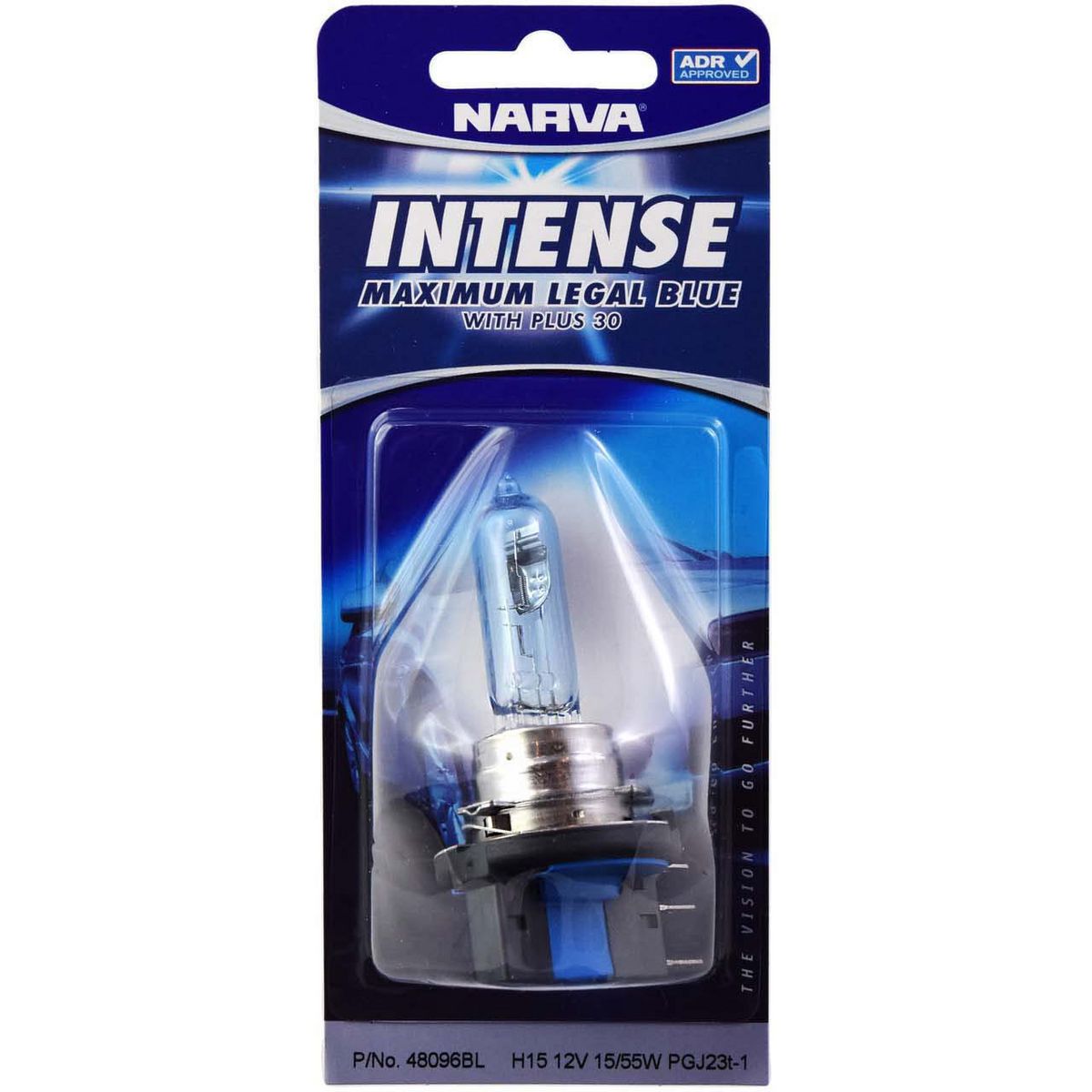 Narva H15 Halogen Globe 12V 15/55W Intense Plus 30 - 48096BL