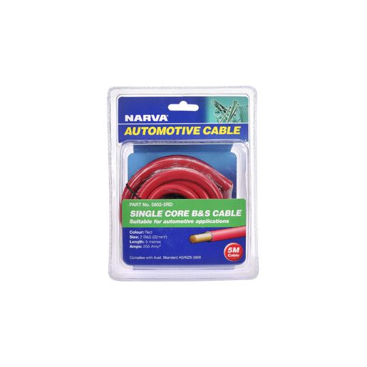 Narva 2 B&S Single Core Automotive Cable Red 5M - 5802-5RD