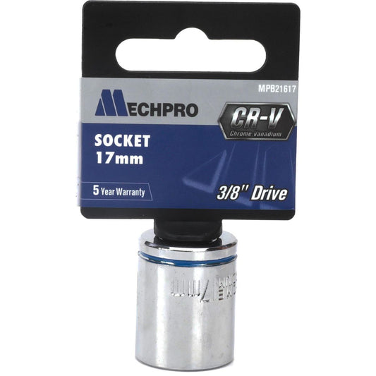Mechpro Blue Socket 17mm 3/8In Drive Metric - MPB21617