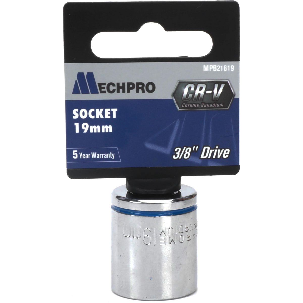 Mechpro Blue Socket 19mm 3/8In Drive Metric - MPB21619