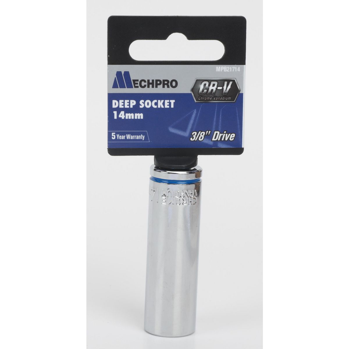 Mechpro Blue Deep Socket 14mm 3/8In Drive Metric - MPB21714
