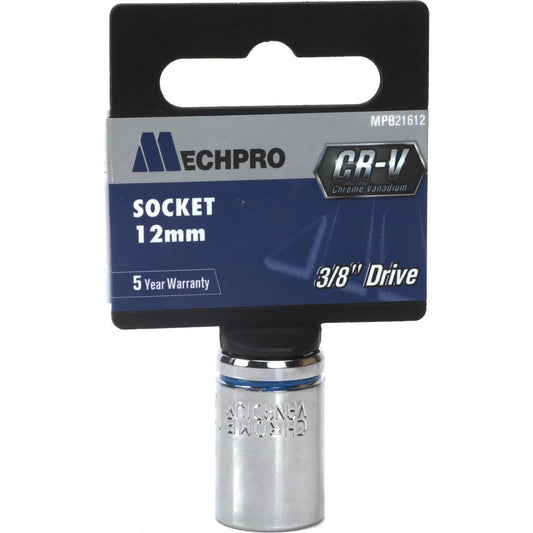 Mechpro Blue Socket 12mm 3/8In Drive Metric - MPB21612
