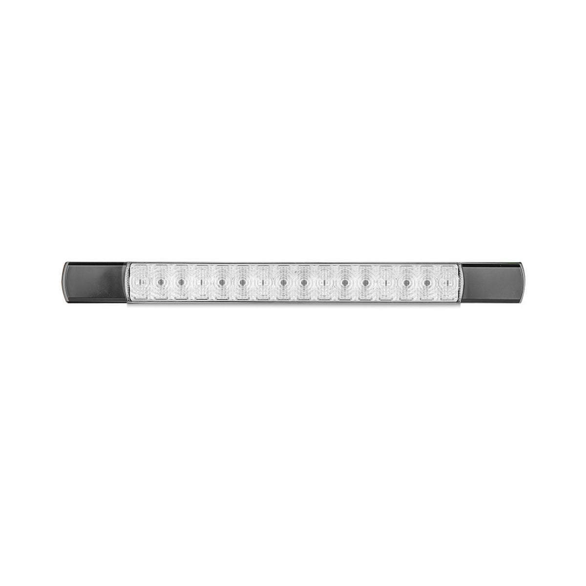 LED Autolamps 12V Slimeline/Low Profile Reverse Lamp With Black End Caps - 285BW12