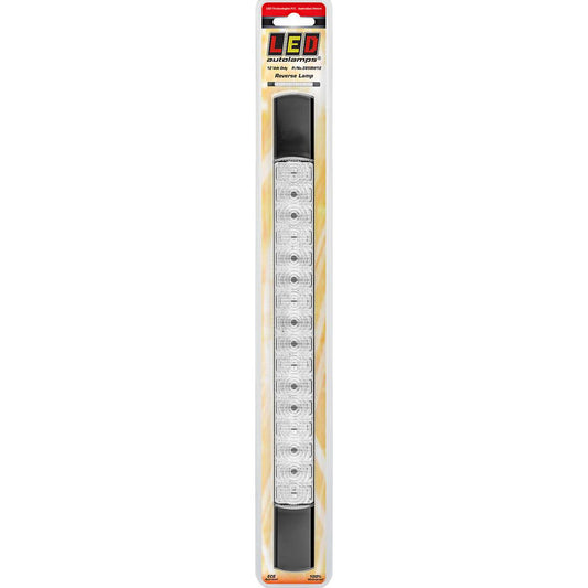 LED Autolamps 12V Slimeline/Low Profile Reverse Lamp With Black End Caps - 285BW12