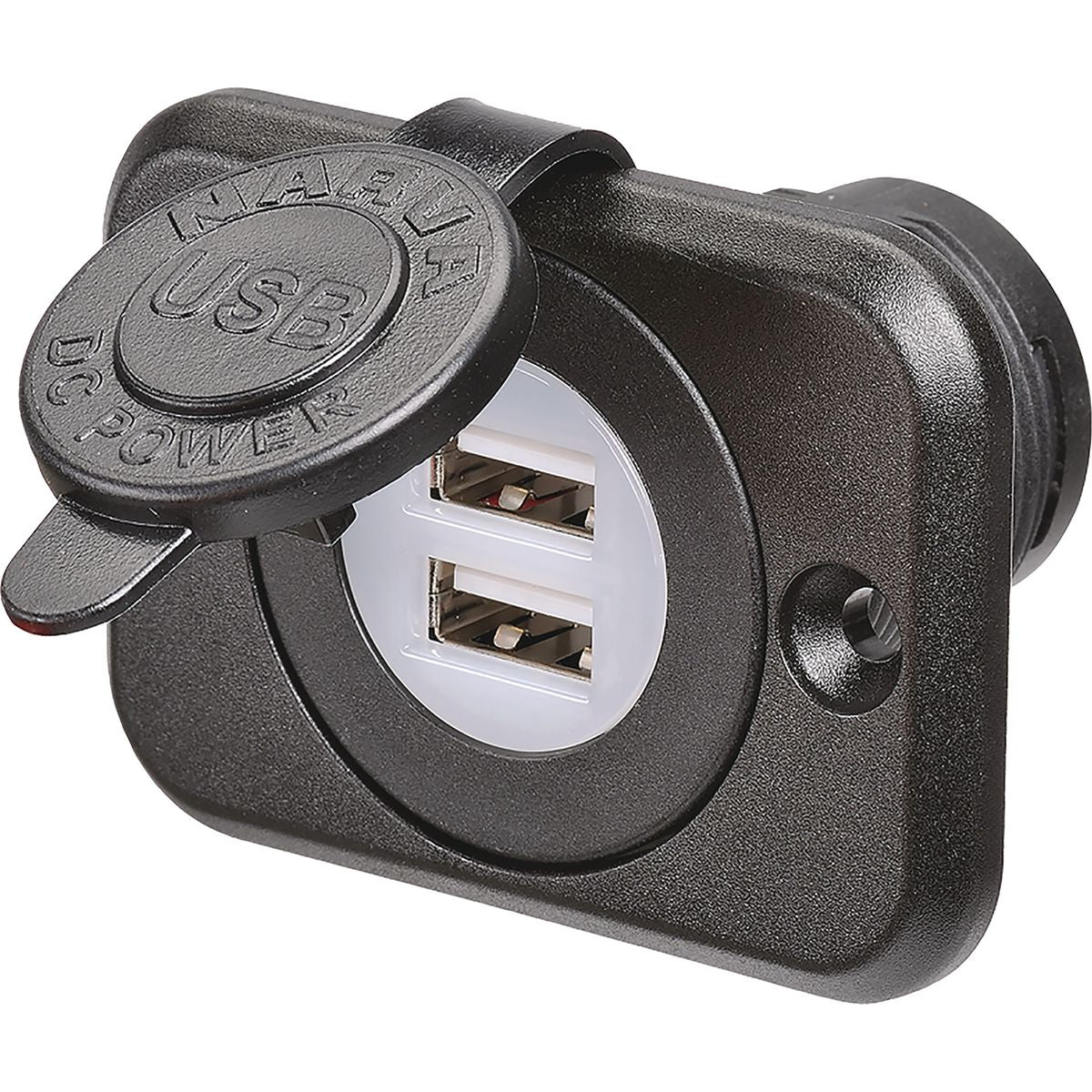 Narva Dual USB Socket LED Illuminated - 81102BL