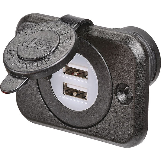 Narva Dual USB Socket LED Illuminated - 81102BL