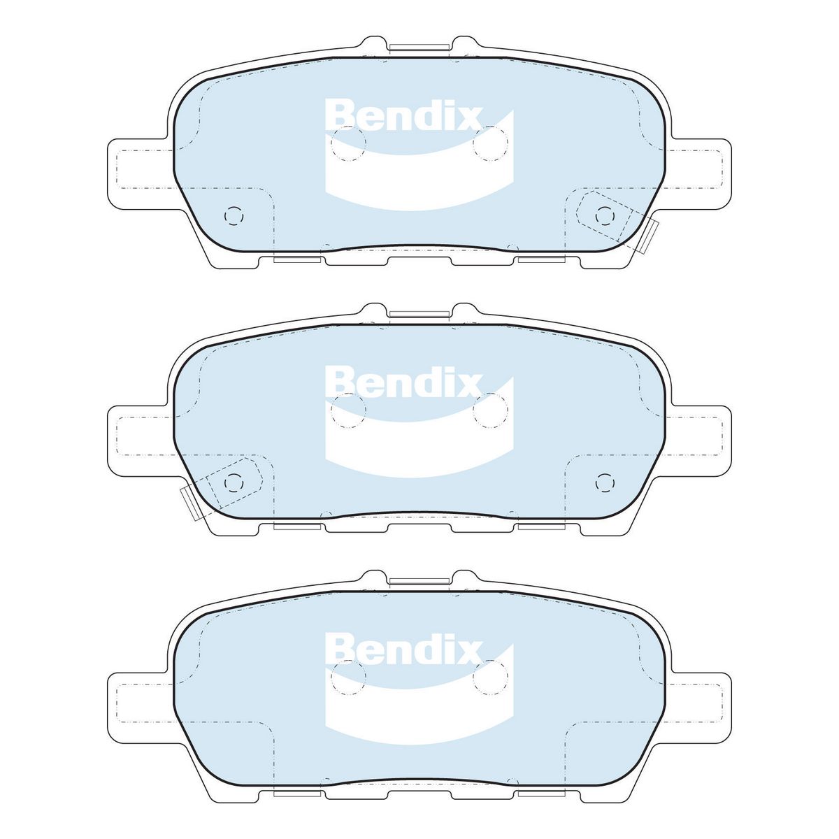 Bendix 4WD Brake Pads Set Rear - DB1509-4WD