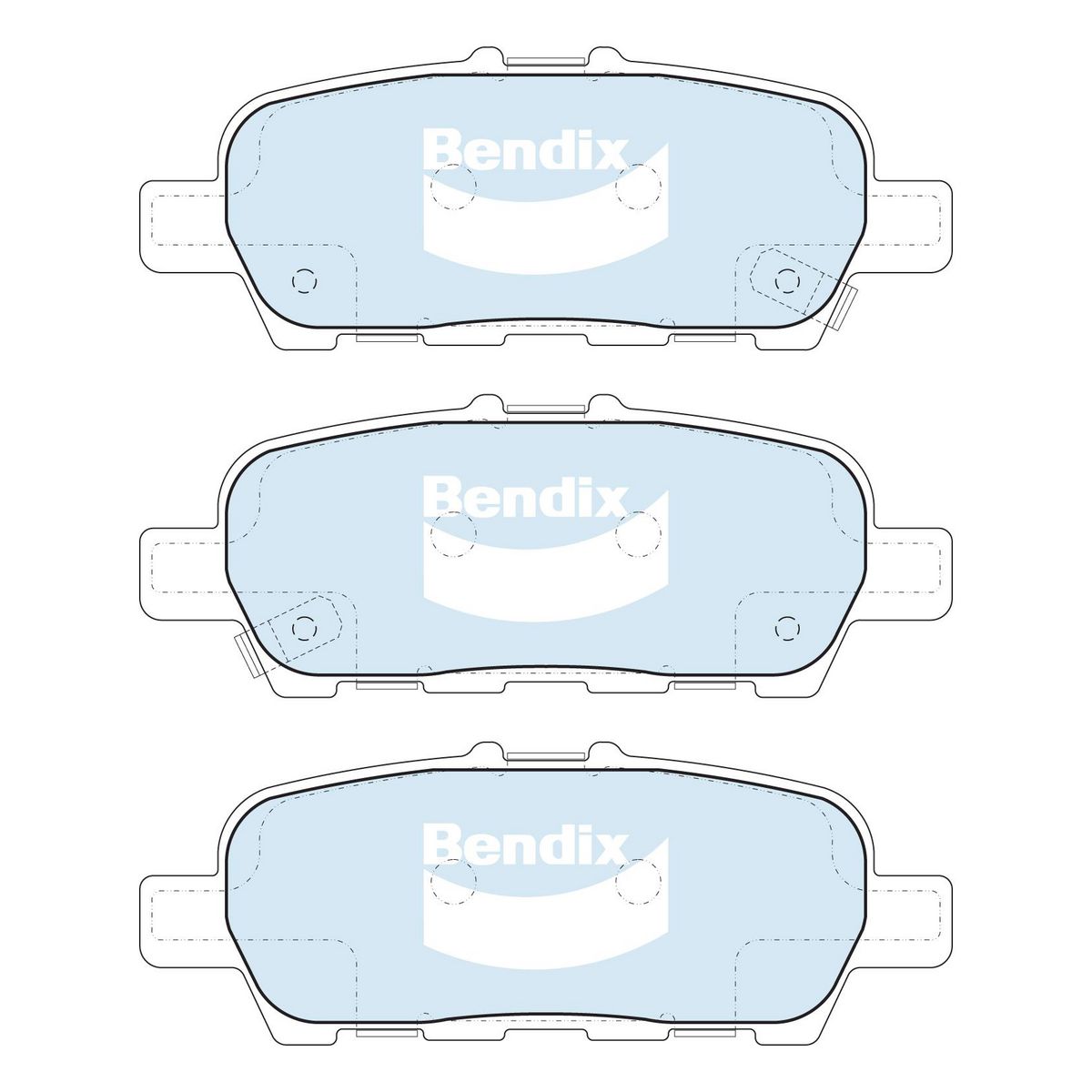 Bendix 4WD Brake Pads Set Rear - DB1509-4WD