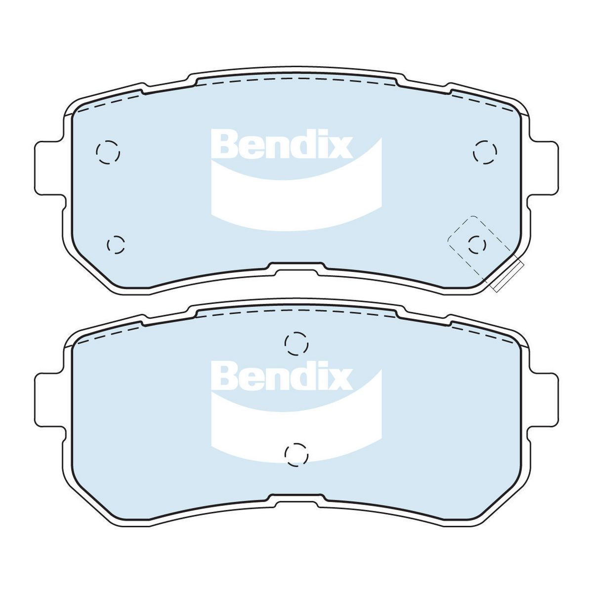 Bendix 4WD Brake Pads Set Rear - DB1943-4WD