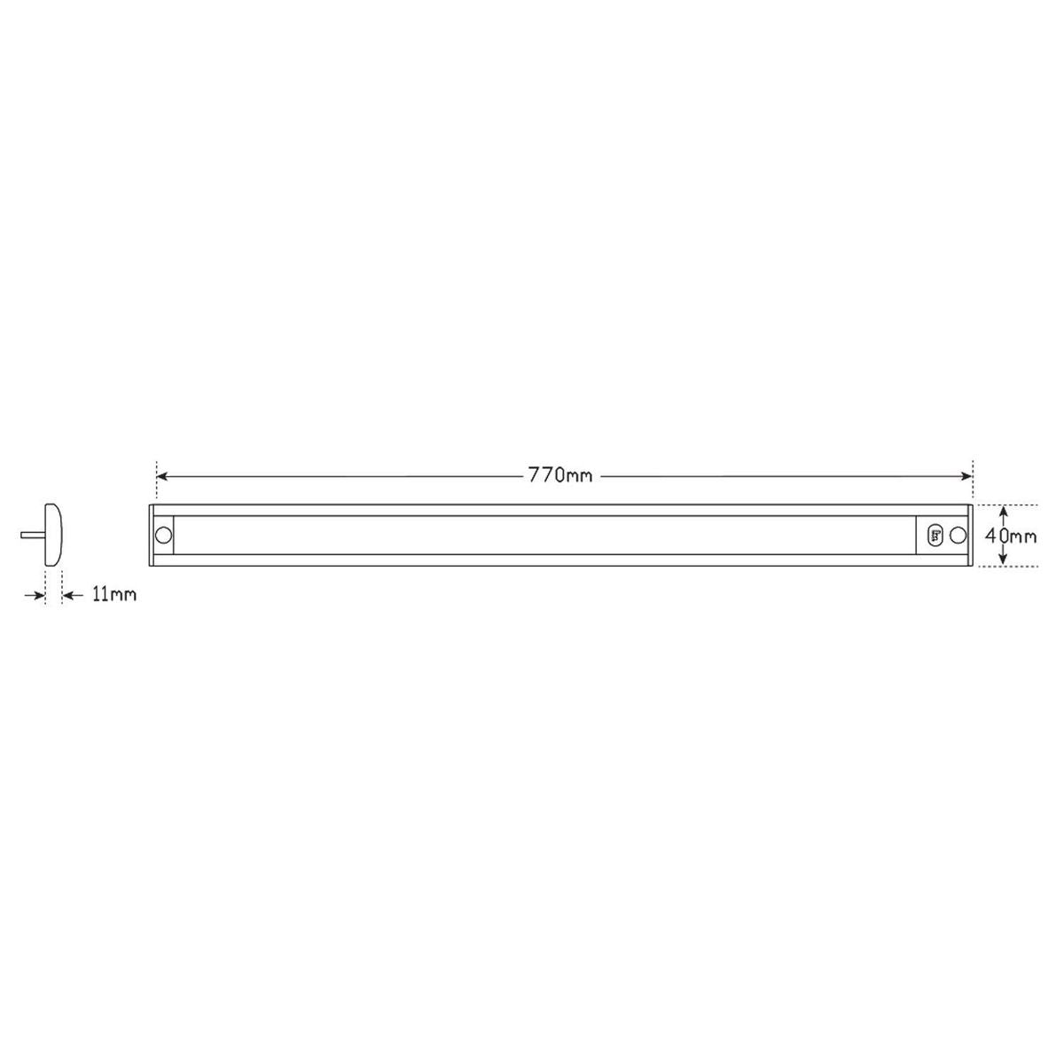 LED Autolamps 12V Interior Strip Lamp With Touch Sensor Switch With MCU Circuitry - 40770MCU