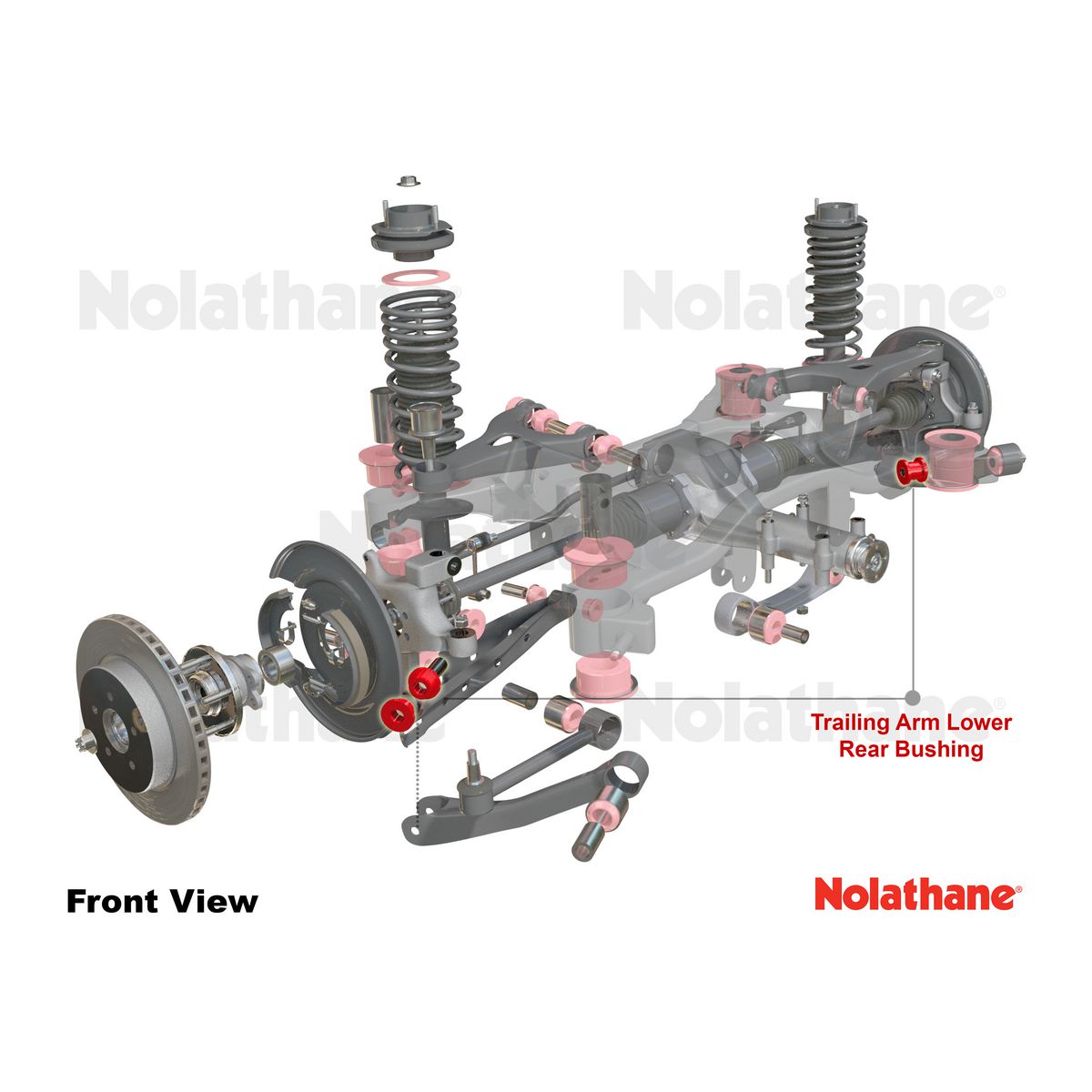 Nolathane Rear Lower Rear Trailing Arm Rear Bushing Kit - 46234