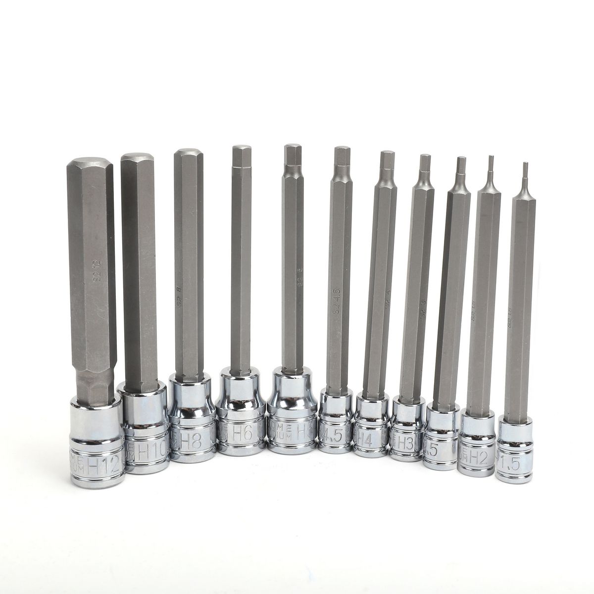 Mechpro Blue Socket Rail Hex Key Extra Long Set 11pc - MPBSK146K