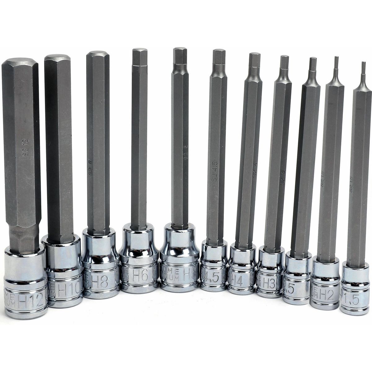 Mechpro Blue Socket Rail Hex Key Extra Long Set 11pc - MPBSK146K