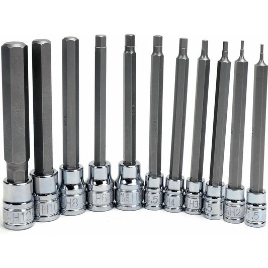 Mechpro Blue Socket Rail Hex Key Extra Long Set 11pc - MPBSK146K