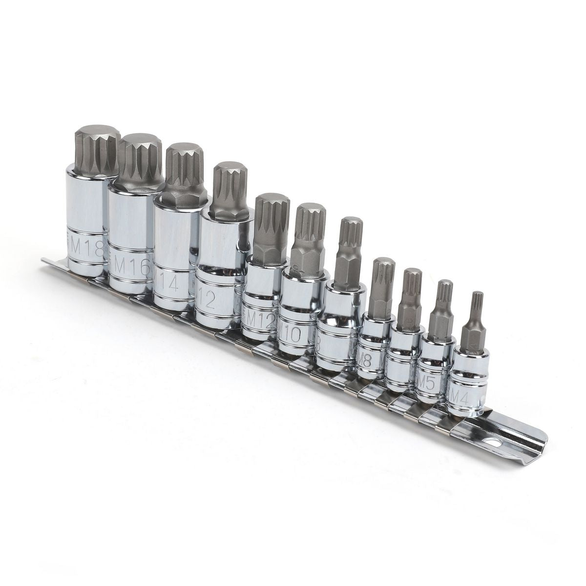 Mechpro Blue Spline Socket Set 1/4In, 3/8In & 1/2In 11pc - MPBSK150K