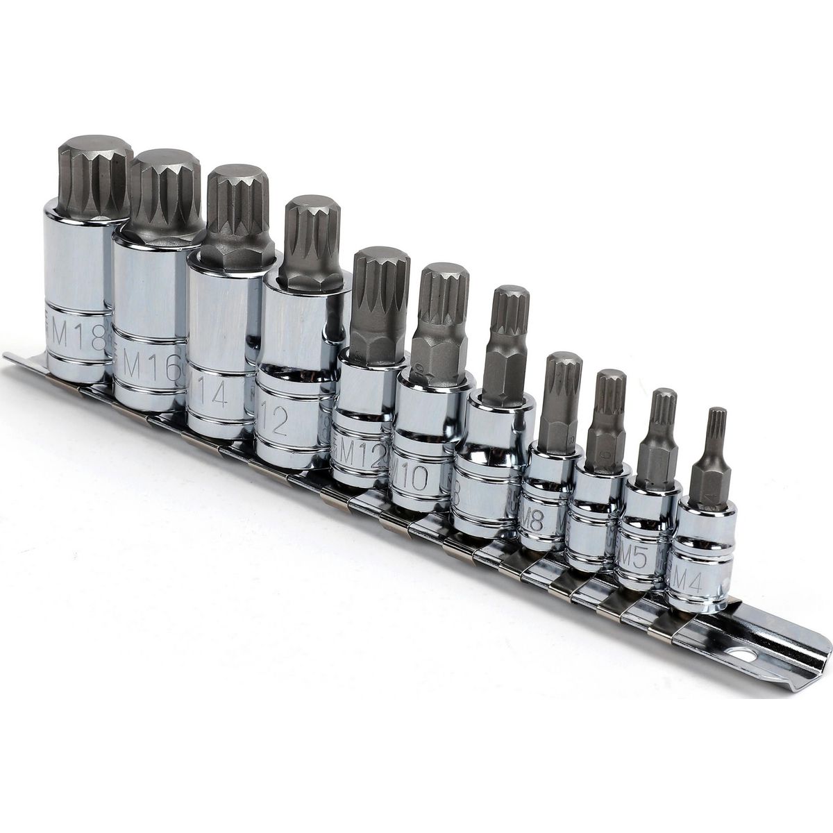 Mechpro Blue Spline Socket Set 1/4In, 3/8In & 1/2In 11pc - MPBSK150K
