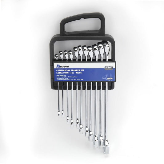 Mechpro Blue Extra Long Combination Spanner Set Metric 11pc - MPBSP113K