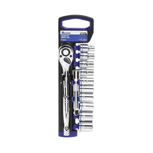 Mechpro Blue Socket Set Metric 1/2In Drive 14pc - MPBSK145K