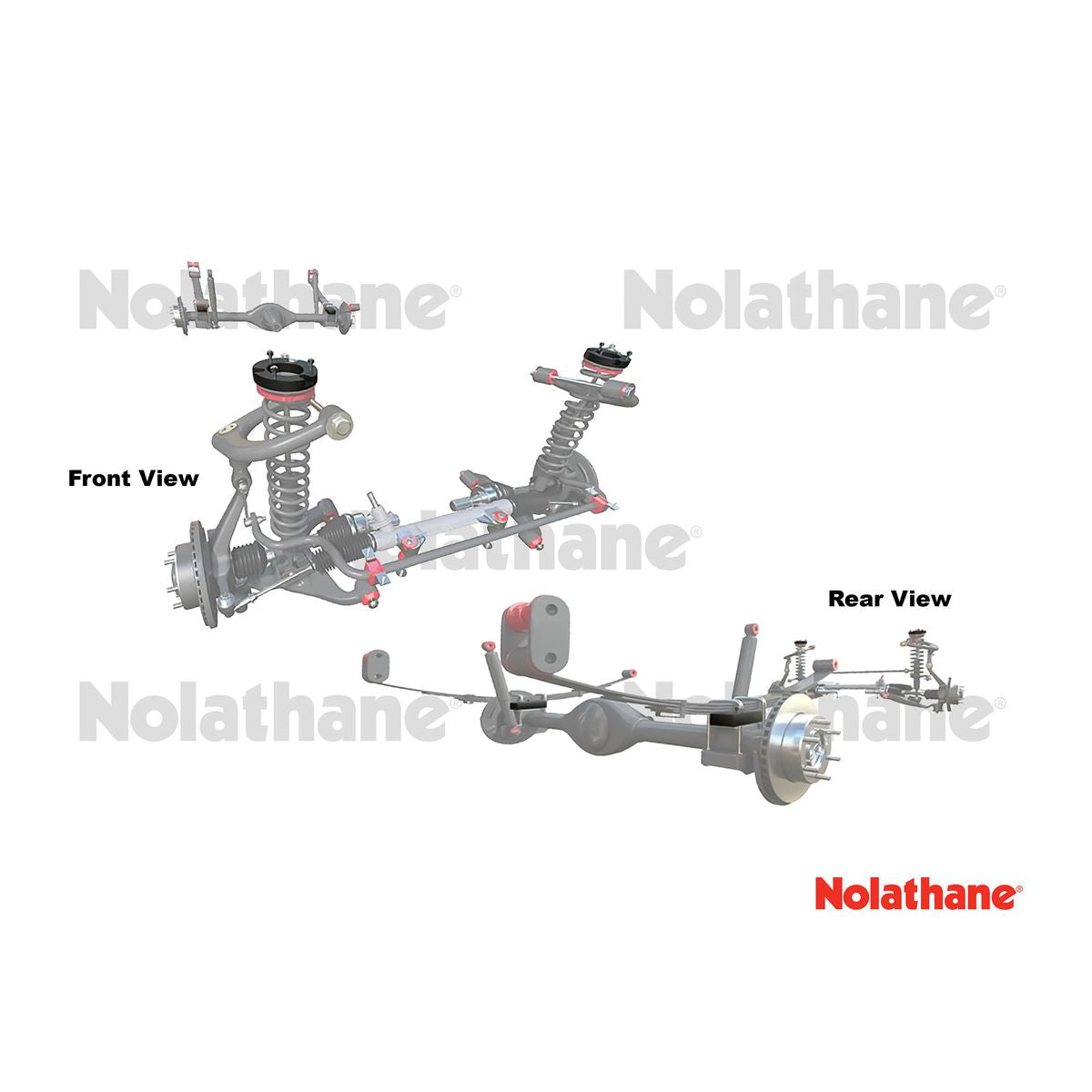 Nolathane Front And Rear Lift Kit 40mm 50mm - 47822