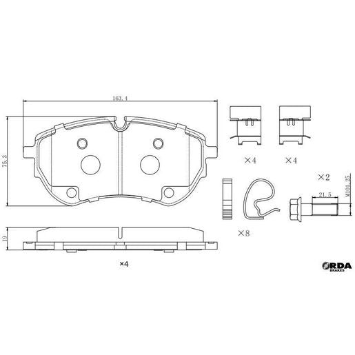 RDA Phantom Ceramic Brake Pad Set Front - RDC2445