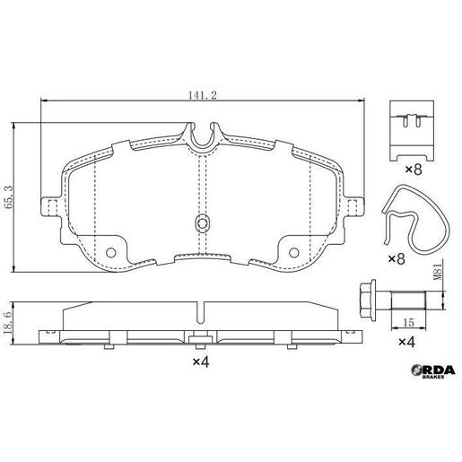 RDA Extreme Brake Pad Set Rear - RDX2446SM