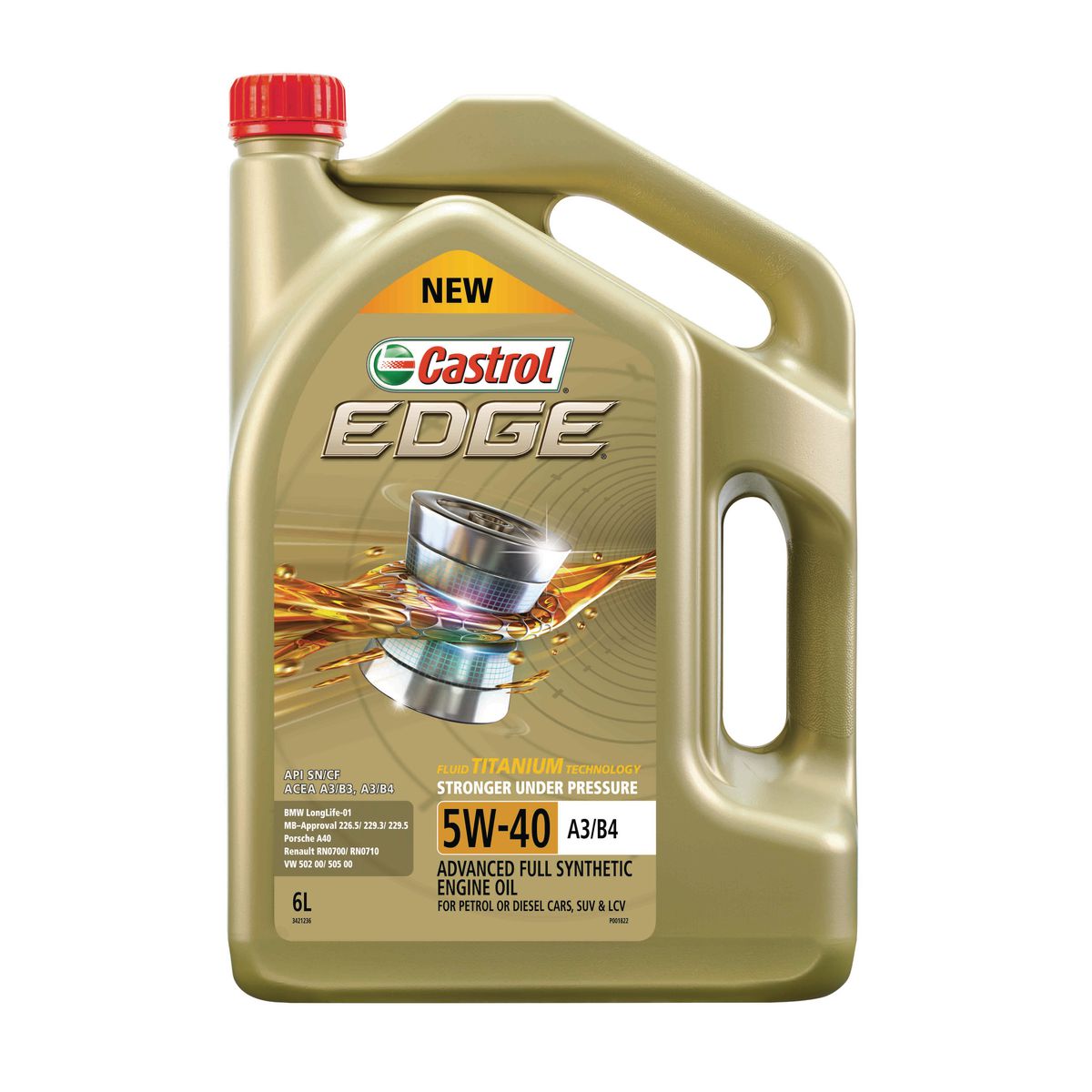 Castrol Edge 5W-40 A3/B4 Engine Oil 6L - 3421236