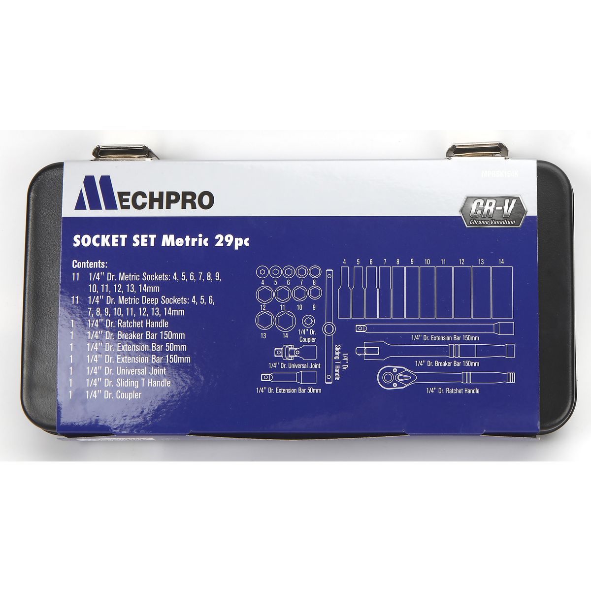 Mechpro Blue Socket Set Metric 1/4In Drive 29pc - MPBSK154K