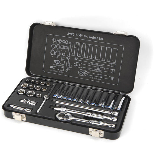 Mechpro Blue Socket Set Metric 1/4In Drive 29pc - MPBSK154K