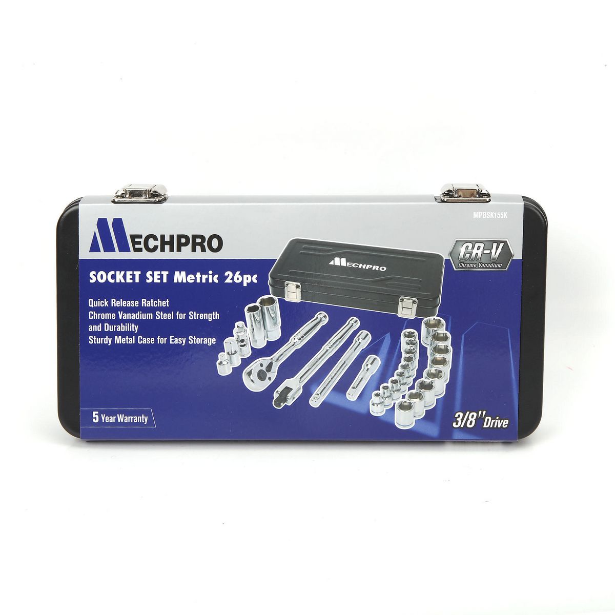 Mechpro Blue Socket Set Metric 3/8In Drive 26pc - MPBSK155K